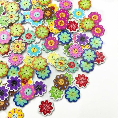 300PCS 20mm Wood Sunflowers Embellishments Buttons Crafts Chips Natural Wedding Decorations Scrapbooking Cardmaking DIY Crafts