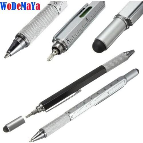 5 color novel Multifunctional Screwdriver Ballpoint Pen Touch Screen Metal Gift Tool School office supplie stationery pens