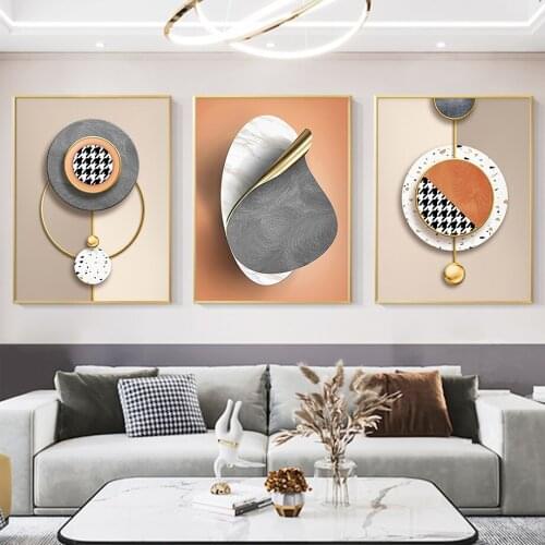 Abstract Geometric Modern Minimalist Wall Art Canvas Painting Nordic Posters And Prints Wall Pictures For Living Room Home Decor