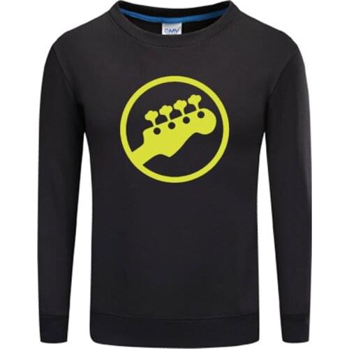Bass Headstock Guitar Symbol Guitarist Player Musicians Music Rock Sweatshirts Funny Birthday Gift For Men O Neck Tops Pullover