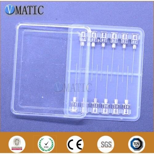Free Shipping 12Pcs 1 Inch Tip Length 28G Glue Dispensing Stainless Needle Blunt Needle Tip