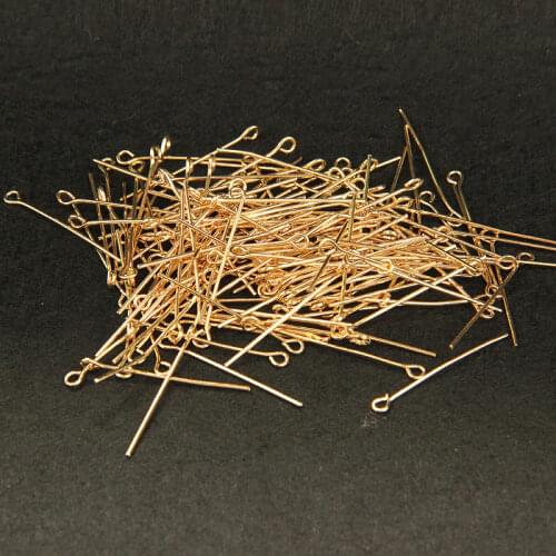 1 Pack/lot 16/20/24/28/32/35/40/45/50mm Metal Head Pins Needles Jewelry Gold/Silver Color Head Pins For DIY Jewelry Making