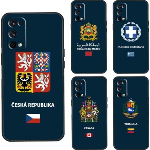 Greece Poland Venezuela Flag Case For Realme 8 Pro C3 C11 C21 GT Q3 6 7 Pro Funda For OnePlus 9 Pro 7 8 Pro 7T 8T Nord