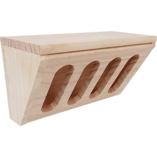 Wooden Hay Manger Mount Rabbit Hay Feeder Rack for guinea pigs Bunny Food Bowl Chinchilla Hay Bin Container Grass Feeder
