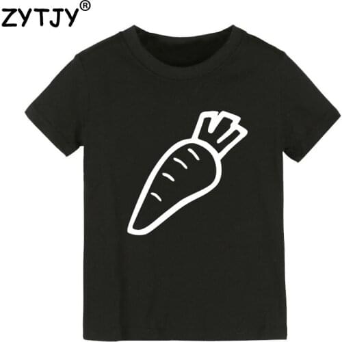 Carrot Print Kids tshirt Boy Girl t shirt For Children Toddler Clothes Funny Top Tees Drop Ship Y-10