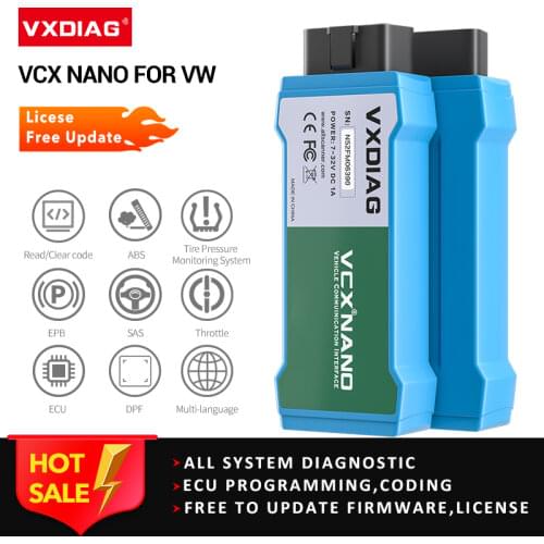 VXDIAG VCX NANO OBD2 Car Diagnostic tool For VW WIFI/USB Code Scanner actomotivo Diagnosis Online ECU programming J2534 Protocol