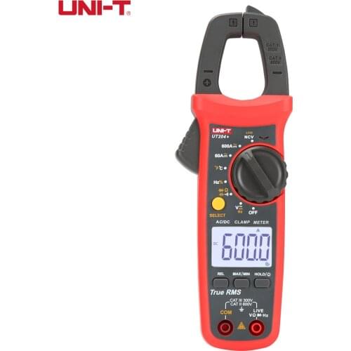 UNI-T Digital Clamp Meter UT201/UT202A/UT204 Plus True RMS DC AC Current Temperature Capacitance NCV Ohm Tester Multimeter