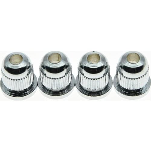 KAISH Set of 4 Chrome 3/8 Inch String Mounting Ferrules Fits 4 String Bass Guitar