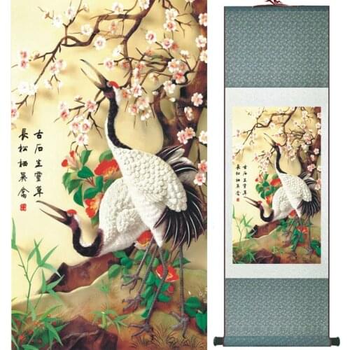 Plum blossom Painting Home Office Decoration Chinese scroll painting birds painting birds and flower painting LTW2017120206