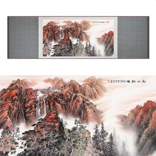 Landscape art painting Mountain and River art painting Sunburst painting Chinese landscape painting19062905