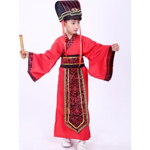 Chinese ancient child cloth Boys Dance Costume Hanfu