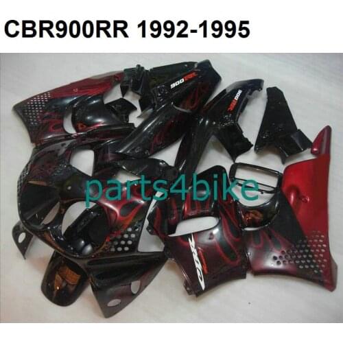 ABS fairings kit for CBR900RR CBR893RR 1992 1993 1994 1995 red flames black CBR 893 92 93 94 95 motorcycle fairing parts SZ04