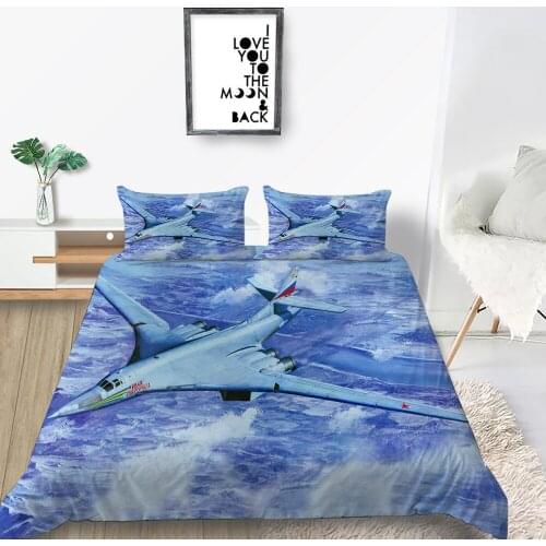 3D Fighter Bedding Set Sea Clouds Soft Fashion 3D Duvet Cover Boys Queen King Twin Full Single Double Unique Design Bed Set