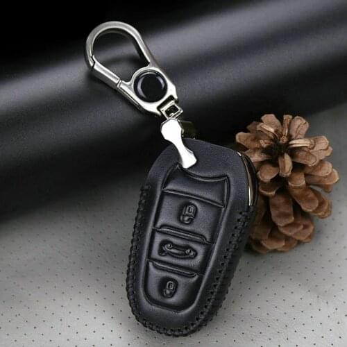Leather Car Remote Key Cover Case For Citroen Xsara Picasso Berlingo C1 C2 C3 C4 C5 C6 Aircross Cactus Key Ring Holder Styling