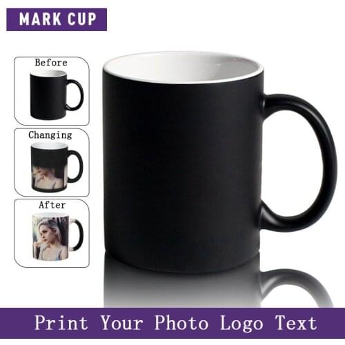 DIY Photo Magic Color Changing Mug Custom Your Photo On Tea Cup Unique Ceramic Coffee Milk Cup Best Gift for Wife or Husband
