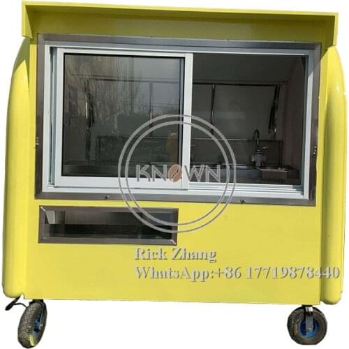 New arrive hot sale KN-220EB model moblie street push food cart/ truck with sliding window and canopy/awning