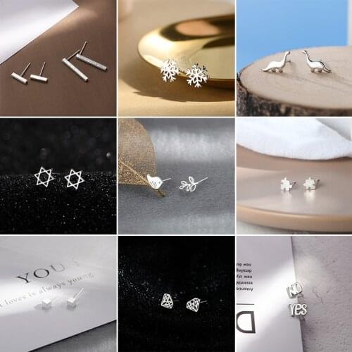 Cute Tiny Mini Earring for Women Crown Star Heart Flower Butterfly Animal Earring Girl Teen Lady Fashion Jewelry Gift M4