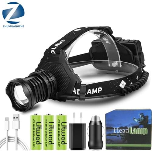 The Most Powerful XHP160 Led Headlamp New Arrive Headlight Zoomable Head Lamp Power bank 7800mAh 18650 Battery For Camping Light
