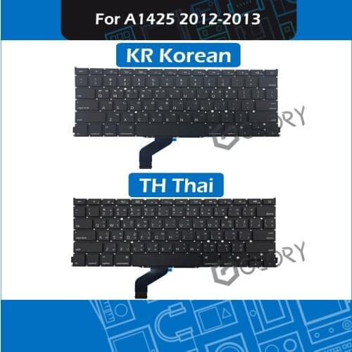 New KR Korean TH Thai Keyboard for Macbook Pro Retina 13" A1425 Korea Thailand keyboard Replacement MD212 ME662