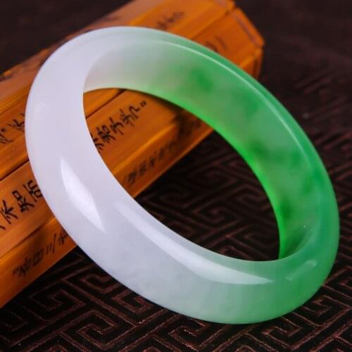 New emerald ice floating flower bracelet jade stone bracelet emerald color jade bracelet