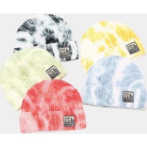 Autumn and winter Acrylic Colorful Thicken knitted hat winter warm hat Skullies cap beanie hat for Men and Women 29