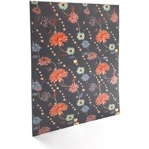 A4 Printed Document Folder Report Cover Office School Supplies Filing Products Flower Printed Paper Insert Cardboard