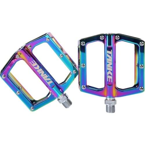 TANKE Bicycle Pedals TP-20 Ultralight Aluminum Alloy Colorful Hollow Anti-Skid Sealed Bearing MTB Bike Accessories