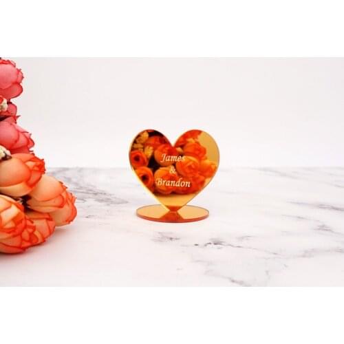 Personalized 10pcs Wedding Welcome Sign Event Party Table Decoration Favors Prop Acrylic Name Mirror Invitation Card Guest Gifts