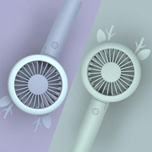 Portable Handheld Cooling Fan Folding USB Rechargeable Desktop Cooling Fan LED Night Light вентилятор вентилятор на батарейках