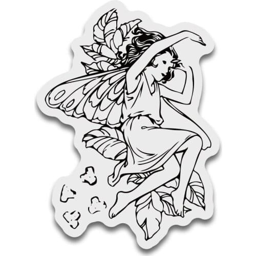 9*6CM Dream Fairy Transparent Clear Stamps / Silicone Seals Roller Stamp For DIY Scrapbooking Photo Album/Card Making