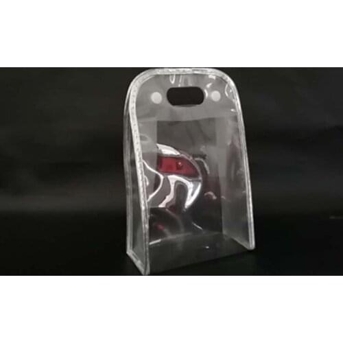 14*6*22cm golden silver colour Transparent Plastic Package Bag Gift Bag with Button Portable Cosmetic Storage bags100pcs/lot