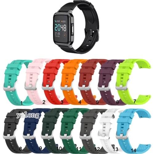 20mm Soft Silicone Watch Strap Band For Haylou LS02 LS01 Smart Watch Colorful wrist straps bracelet For Solar LS05