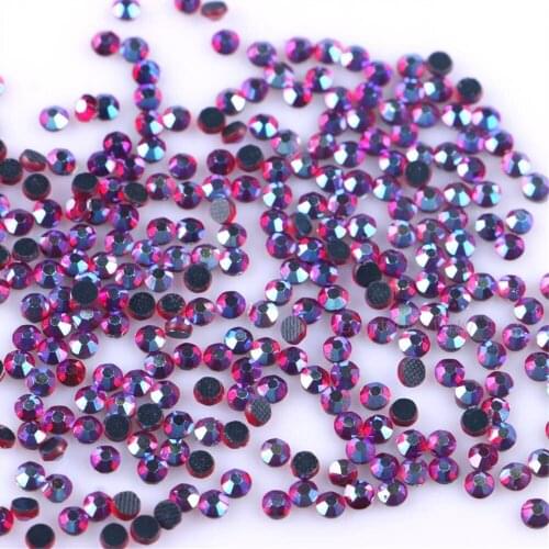 Dark Siam AB 1440pcs/pack DMC Crystals Hotfix Rhinestones Heat Transfer Crystals SS10 SS16 Garment