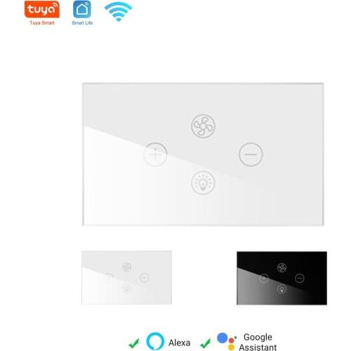 Tuya Smart Fan Light Switch US for Smart Home Automationl WiFi Switch with 5 Level Speed work with by Alexa Google Home