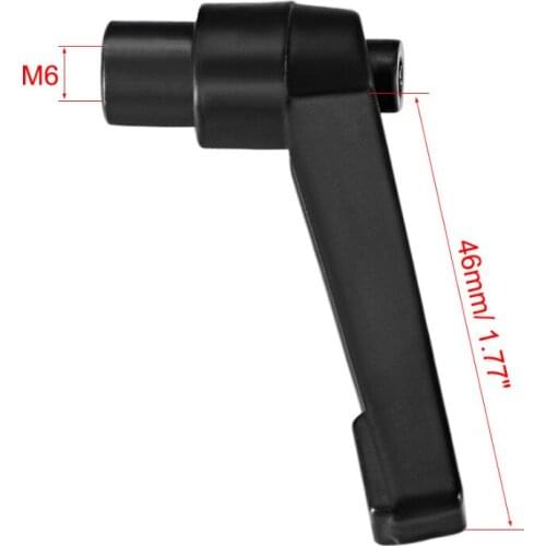 Uxcell 6PCS Matte Black Plated Steel M6 Ratchet Level Adjustable Clamping Handle Female Threaded Stud New High Quality