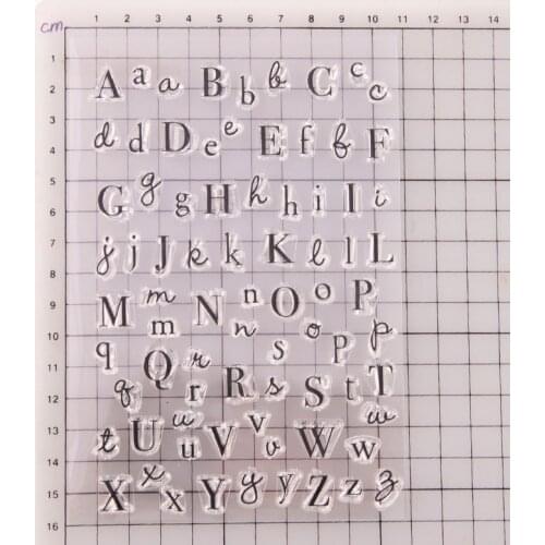 Reunion Uppercase Lowercase Letters Clear Stamps DIY Scrapbooking Craft Supplies Silicon Seal Card Photo Album Ink Pad Stamping