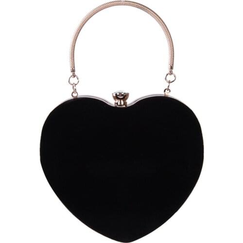 Women Heart-Shaped Evening Party Wedding Prom Clutch Bag Tote Handbag Crossbody