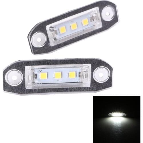 2Pcs Car Rear License Number Plate Light LED Lamp For Volvo XC60 XC70 XC90 S80 S40 V60 S60 V70 C70 V50