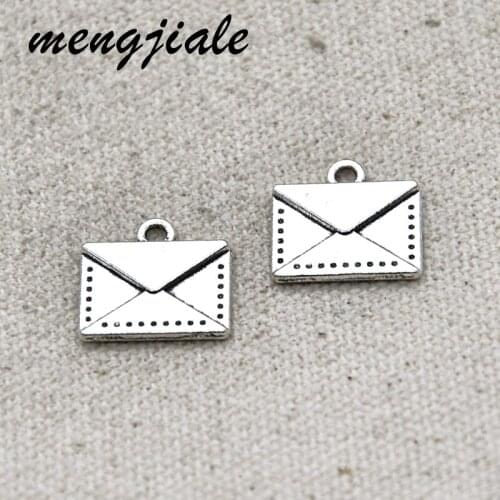28pcs Hot Sell Alloy Letter Envelope Charms Necklace Pendant For Jewelry Making Handmade Crafts Supplies