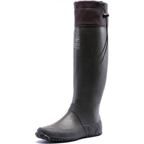 526-1242 TONGPU Womens Extra Soft Rubber Wellingtons Flat Rain Boots