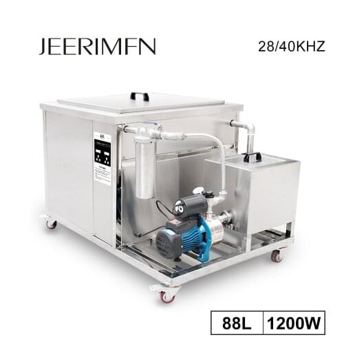 88L Industrial Ultrasonic Cleaner Filtration Circulation Car Gear Parts Ultrason Cleaner Mold Tool DPF PCB Metal Rust Degreaser
