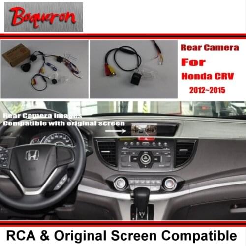 HD Car Rear View Back Up Reverse Camera Sets For Honda CRV CR-V 2012~2015 / Night Vision / RCA & Original Screen Compatible