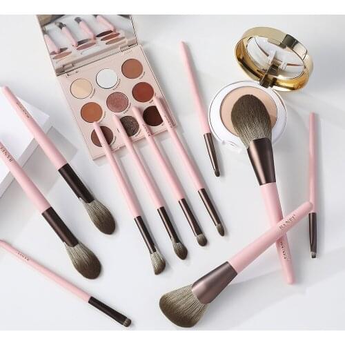 BANFI 11 pcs Cherry blossom pink Shadow brush Eye Shadow Concealer foundation brush foundation brush set beauty eyeliner