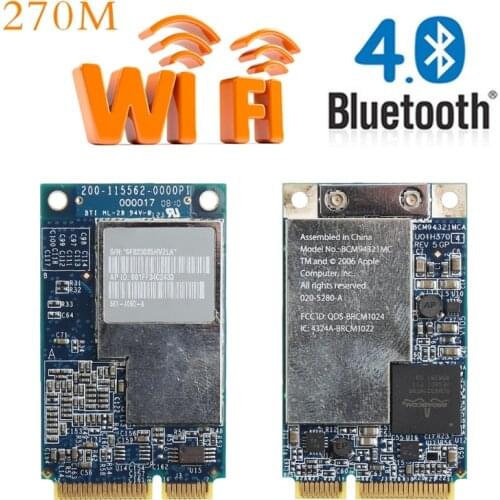 2.4G+5G 270M Wifi Wireless Mini PCI-E Card For Apple Macbook BCM94321MC 661-3874