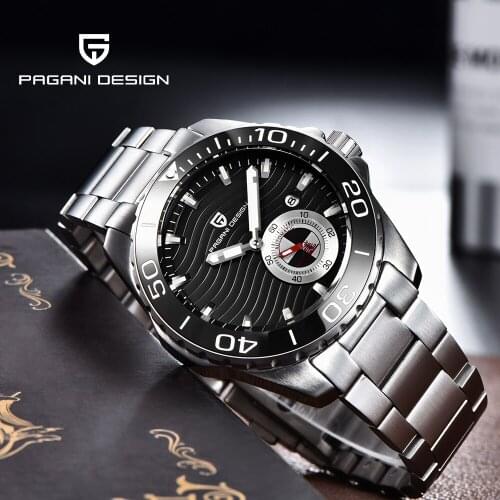Pagani Design New Mens Mechanical Watch Stainless Steel Automatic Waterproof Watch Mens Luxury Sports Clock Relogio Maasculino