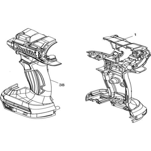 Shell for Makita DTW284 183D48-2