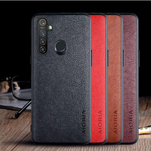 Case for OPPO Realme 5 5 Pro funda luxury Vintage Leather skin capa with Slot tpu hard cover for oppo realme 5 5 pro case coque