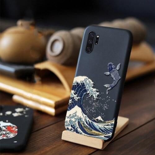 For Samsung Galaxy Note 10 Plus 10 Case 3D Relief Embossed Matte Soft Back Cover for Galaxy Note 10 LICOERS Official Case Funda