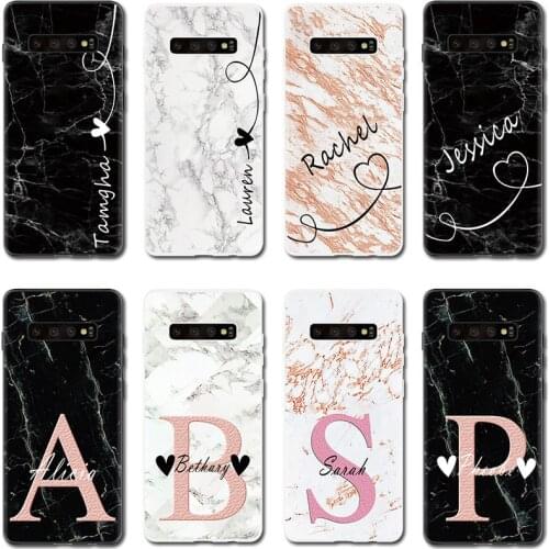 Fashion DIY Name Custom TPU Case For Samsung Galaxy J5 J7 A5 2017 J6 A6 Plus J8 A7 A8 A9 2018 Note 8 9 10 20 Ultra Plus Coque