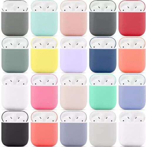 Soft Plain Candy Color Liquid Soft Silicone Case For Airpods Pro Case Wireless Cover for Airpod 3 2019 for airpods black case